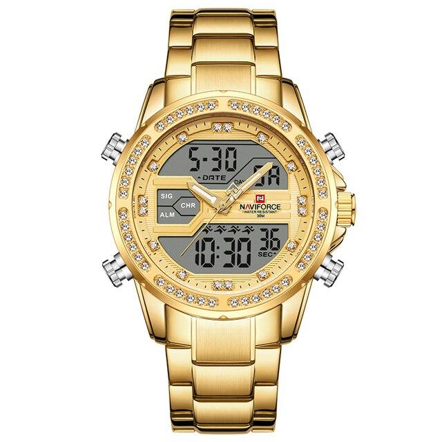 Stainless Gold watch- Naviforce