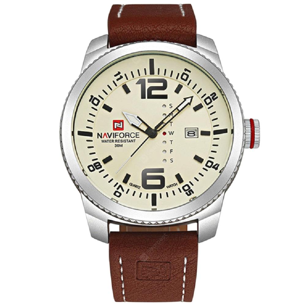 Naviforce Brown Leather Watch